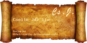 Cselle Júlia névjegykártya