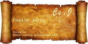 Cselle Júlia névjegykártya