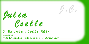 julia cselle business card